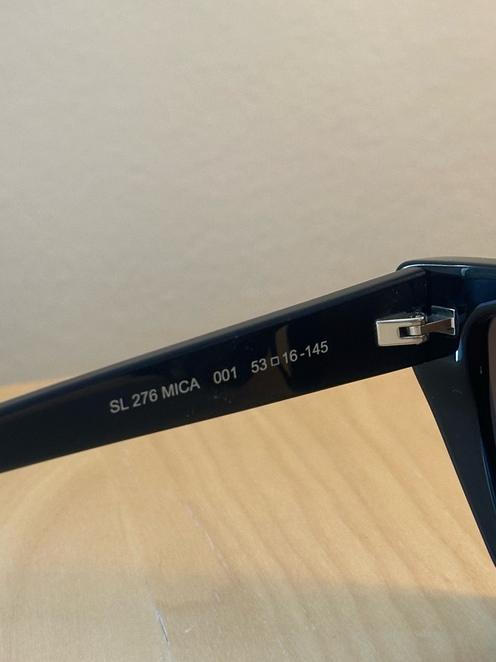 AUTH Saint Laurent Mica Black Cat-eye Sunglasses with Case - Picture 2 of 9